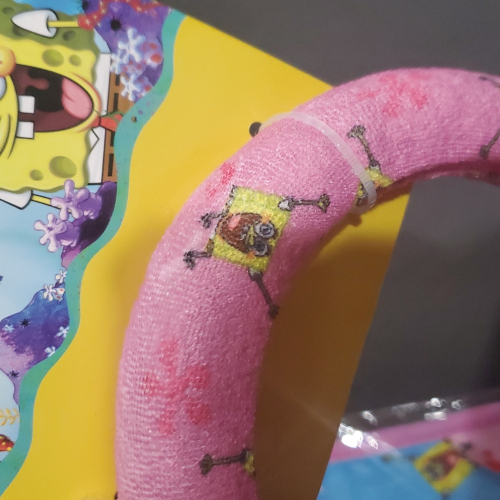 Spongebob squarepants pink and blue 2piece headband and towel spa set brand new‎ - Picture 7 of 7